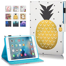Load image into Gallery viewer, iPad Mini Case, Mini 2 3 4 Mini 5 Case Cover, MonsDirect Leather Smart Kickstand Case Flip Wallet Protective Case Compatible with Apple iPad Mini 1 2 3 4 Mini 5 2019, Pineapple
