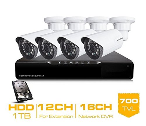GOWE 16CH CCTV System HDMI DVR 1 TB HDD 4PCS 700TVL IR Outdoor CCTV Camera 24 LEDs Home Security System Surveillance Kits