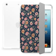 Load image into Gallery viewer, CasesByLorraine Compatible with iPad 5th gen 9.7 inch Case, Vintage Navy Blue Floral Flower Pattern Slim Hard Plastic Cover for iPad 5th gen 9.7 inch (2017)
