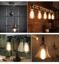 Load image into Gallery viewer, Bulbright LED Vintage Edison Bulb ST64, Amber Gilded Glass, 4W LED Filament Bulb, E26 Base, Clear Warm White 2700K, 40W Equivalent, 110-120VAC, Dimmable (Pack of 6, 4 Watt)
