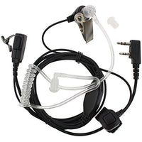 Tenq Covert Acoustic Tube Earpiece Headset Mic with Finger PTT for Kenwood Radio Tk3118 Tk3130 Tk3131 Tk3160 Tk3170 Tk3173 Etc 2pin