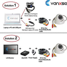 Load image into Gallery viewer, Vanxse Cctv 24ir Le Ds 1/3 Ccd 800tvl Indoor Dome Audio Camera D/N Security Surveillance Camera
