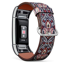 Load image into Gallery viewer, Replacement Leather Strap Printing Wristbands Compatible with Fitbit Charge 2 - Floral Paisley Pattern
