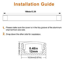 Load image into Gallery viewer, LightingWill 6.6ft/2M 25 Pack(164ft/50M) 9x17mm Silver U Shape LED Aluminum Channel Set Internal Width 12mm with White Cover, End Caps and Mounting Clips for LED Strip Light Installations-U02S2M25
