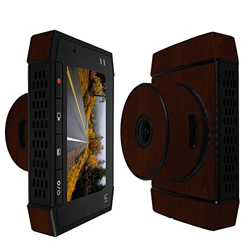 Skinomi Dark Wood Full Body Skin Compatible with Yi 2.7K Ultra Dash Cam (Full Coverage) TechSkin with Anti-Bubble Clear Film Screen Protector