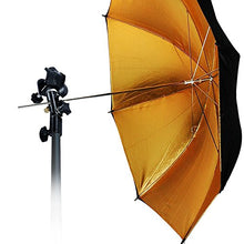 Load image into Gallery viewer, LimoStudio C-Clamp Clip Mount and Light Stand Mount Bracket with Umbrella Reflector Holder and Female Screw Adapter Thread Brass Photography Studio, AGG1810

