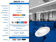 Load image into Gallery viewer, NICOR Lighting DCR561081203KWH LED Downlights, White
