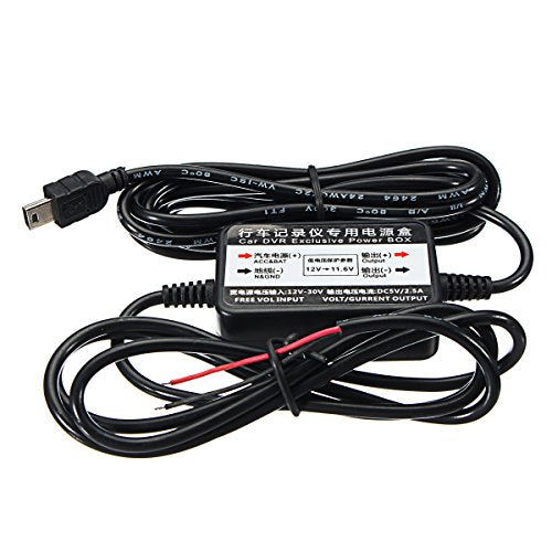 LTEFTLFL 3.5m Car Hard Wire Kit Mini USB Hardwire for Dash Cam Camcorder Vehicle DVR - 02