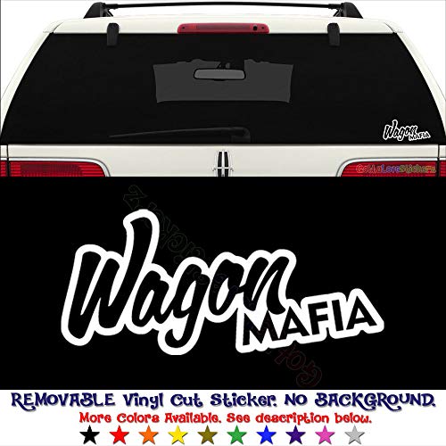 GottaLoveStickerz Wagon Mafia Japanese JDM Removable Vinyl Decal Sticker for Laptop Tablet Helmet Windows Wall Decor Car Truck Motorcycle - Size (10 Inch / 25 cm Wide) - Color (Matte White)