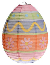 Load image into Gallery viewer, Boston International Easter Egg-Shaped Paper Lantern, Orange Multicolor
