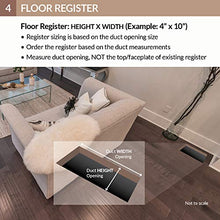 Load image into Gallery viewer, Accord AMFRSNC410 Charleston Floor Register, 4-Inch x 10-Inch(Duct Opening Measurements), Satin Nickel
