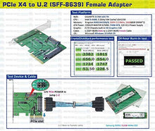 Load image into Gallery viewer, PCIe x 4 to SFF-8639 U.2 Female with SATA Power Adapter
