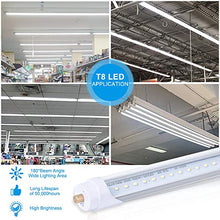 Load image into Gallery viewer, ONLYLUX 8 Foot Led Lights, F96T12 8ft Led Bulbs Fluorescent Replacement, T8 T10 T12 96&quot; 45Watt FA8 Single Pin LED Shop Lights 5400LM, Ballast Bypass, 6000k, Workshop, Warehouse, Clear Cover(12 Pack)
