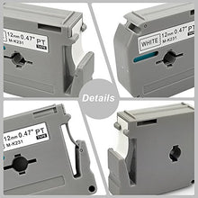 Load image into Gallery viewer, Label Orison 2PK Compatible with Brother M-231 MK231 P-Touch M Label Tape M231 M-k231 for PT-M95 PT-90 PT-70BM PT-65 PT-85,Black on White 1/2 Inch(0.47) x 26.2 Feet(12mm x 8m)
