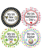 Load image into Gallery viewer, Months In Motion My First Holiday Baby Stickers Milestone Christmas, Birthday, Halloween, Easter, Thanksgiving Baby Sticker (Holiday 2)
