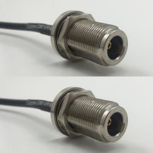 Load image into Gallery viewer, 12 inch RG188 N FEMALE BULKHEAD to N FEMALE BULKHEAD Pigtail Jumper RF coaxial cable 50ohm Quick USA Shipping
