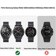 Load image into Gallery viewer, V-MORO Metal Strap Compatible with Galaxy Watch 3 45mm Bands/Gear S3 Band Solid Stainless Steel Replacement for Samsung Galaxy Watch3 45mm/Gear S3/Galaxy Watch 46mm(2019) Space Gray
