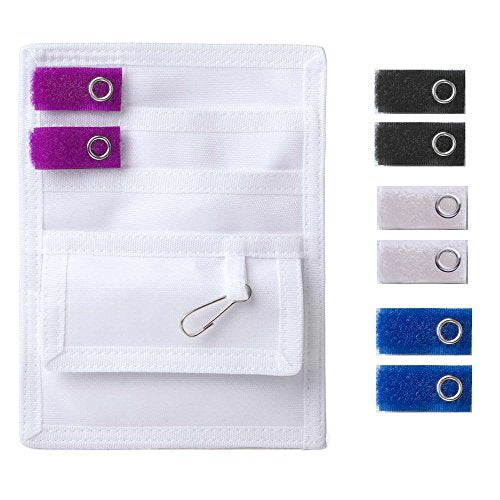 ADC 216-2MC Pocket Pal II Medical Instrument Organizer/Pocket Protector, White with 4 Sets of Accents Tabs, Black/White/Royal Blue/Purple (Pack of 2)