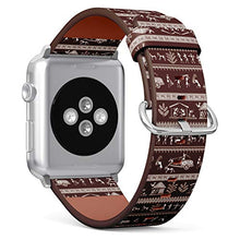 Load image into Gallery viewer, S-Type iWatch Leather Strap Printing Wristbands for Apple Watch 4/3/2/1 Sport Series (38mm) - Hand Drawn Traditional The Ancient Tribal Art
