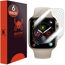 Load image into Gallery viewer, Skinomi TechSkin [6-Pack] (Slim Design) Clear Screen Protector for Apple Watch Series 4 (44mm) Anti-Bubble HD TPU Film
