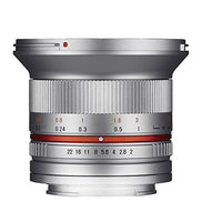 Samyang 1220510102 12 mm F2.0 Manual Focus Lens for Fuji X - Silver