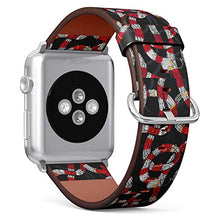 Load image into Gallery viewer, S-Type iWatch Leather Strap Printing Wristbands for Apple Watch 4/3/2/1 Sport Series (42mm) - Hand Drawn ?Royal Snakes Pattern
