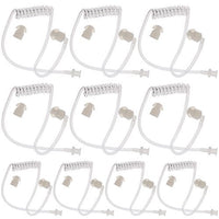 AOER Twist On Replacement Acoustic Tube for Two Way Radio Headset Earpiece Earphone (Pack of 10)