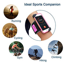 Load image into Gallery viewer, HANZIUP Running Armband for iPhone Xs Max XR X 8 7 6S Plus Samsung Galaxy S9 S8 &amp;More,Adjustable One-Hand Quick Lock Phone (w/CASE ON) Holder+Card Slot for Hiking Cycling Climbing Marathon (Rose)
