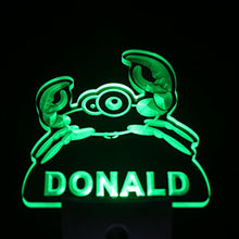 Load image into Gallery viewer, ADVPRO ws1026-tm Crab Personalized Night Light Baby Kids Name Day/Night Sensor LED Sign
