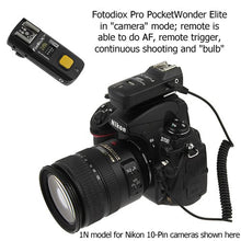 Load image into Gallery viewer, Fotodiox Pro PocketWonder Elite 4-in-1 w/ TTL Pass-Thru, Radio Wireless Trigger Starter Kit (3N), fits Nikon Camera (1 TX + 1 RX), Shutter Release, TTL Pass-Through
