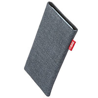 fitBAG Jive Gray Custom Tailored Sleeve for Apple iPod Touch 6G 2015 6. Generation. Fine Suit Fabric Pouch with Integrated Microfibre Lining for Display Cleaning