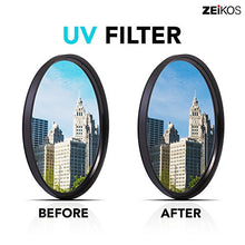 Load image into Gallery viewer, Zeikos 43mm Multi-Coated 3-piece Glass Filter Set (UV, Fluorescent, Circular Polarizer) For Canon Vixia HF R80, HF R82, HF R800, HF R70, HF R72, HF R700, HFM40, HFM41, HFM52, HFM400 &amp; HFM500 Camcorder
