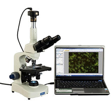 Load image into Gallery viewer, OMAX 40X-2500X Darkfiled Trinocular Compound Siedentopf LED Microscope with Dry Darkfield Condenser and 1.3MP Camera
