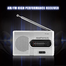 Load image into Gallery viewer, Richer-R Portable AM/FM Mini Radio,Universal Portable AM/FM Mini Radio Stereo Speakers Receiver Music Player Fm Radio with Telescopic Antenna/Built-in Speaker

