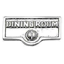 Load image into Gallery viewer, Renovator&#39;s Supply Chrome DINING ROOM Name Sign Switch Plate Tag
