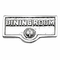 Renovator's Supply Chrome DINING ROOM Name Sign Switch Plate Tag