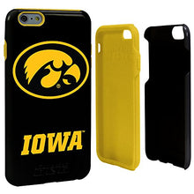 Load image into Gallery viewer, Guard Dog Collegiate Hybrid Case for iPhone 6 Plus / 6s Plus  Iowa Hawkeyes  Black
