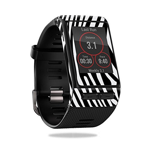 MightySkins Skin Compatible with Garmin Vivoactive HR - Black Zebra | Protective, Durable, and Unique Vinyl Decal wrap Cover | Easy to Apply, Remove, and Change Styles | Made in The USA