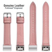 Load image into Gallery viewer, Fitbit Charge 2 Band/Fitbit Charge 2 Strap/Wristbands/Fitbit Charge 2 Replacement /Fitbit Charge 2 Accessories, Fullmosa Genuine Leather strap for Fitbit Charge 2, Pink

