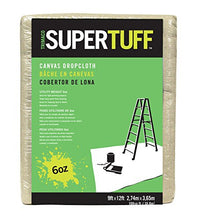 Load image into Gallery viewer, Trimaco SuperTuff 6 oz Thick Utility Weight Canvas Drop Cloth, 9-feet x 12-feet

