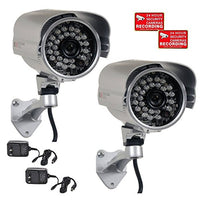 VideoSecu Security Cameras 2 Pack 700TVL Outdoor Built-in 1/3