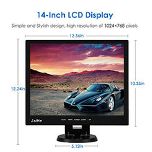 Load image into Gallery viewer, JaiHo 15 Inch LCD Monitor HDMI VGA Monitor, 1024x768 Resolution Monitor Color Screen with VGA/AV/HDMI/BNC/USB Earphone Output, Built-in Dual Speakers
