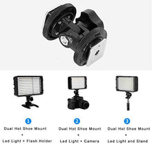 Load image into Gallery viewer, Mekingstudio Led Flash Hot Shoe Mount Bracket with 1/4 inch Hole, Conventor Accessories for Camera Photography (Black2)
