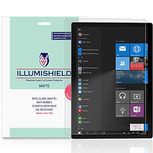 iLLumiShield Matte Screen Protector Compatible with Microsoft Surface Book (2-Pack) Anti-Glare Shield Anti-Bubble and Anti-Fingerprint PET Film