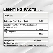 Load image into Gallery viewer, SleekLighting 13 Watt Blue Spiral CFL fluorescent Light Bulb UL Listed 120Volt, E26 Medium Base.(Pack of 2)
