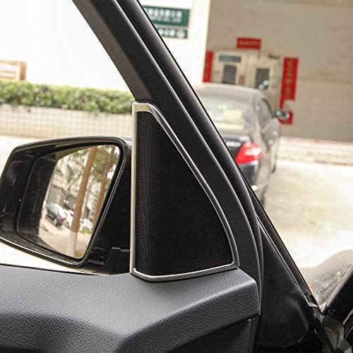 YUECHI ABS Chrome Car Door Tweeter Speaker Audio Decoration Frame Trim 2pcs for Mercedes Benz GLK X204 2009-2016