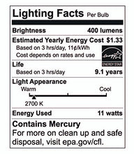 Load image into Gallery viewer, Bulbrite CF11R20WW/E 14-watt Energy Efficient Compact Fluorescent R20 Reflector, Medium Base, Warm White, 50W Equivalent
