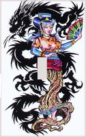 Asian Dragon Lady Switchplate - Switch Plate Cover