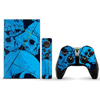 MightySkins Skin Compatible with NVIDIA Shield TV (2017) wrap Cover Sticker Skins Blue Skulls