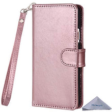 Load image into Gallery viewer, Wisdompro iPhone 6s Case, iPhone 6 Case, Premium PU Leather 2-in-1 Protective Folio Flip Wallet Kickstand Case with Credit Card Holder Slots for Apple 4.7 Inch iPhone 6s 6 (Rose Gold with Stand)
